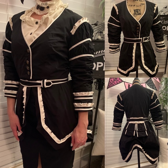 Bebe steampunk neo Victorian belted bustle jacket - Picture 5 of 12